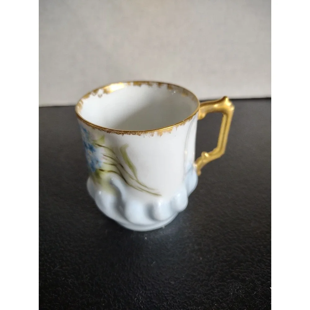 Antique Leonard Vienna Austria Hand Painted Tea Cup Saucer Lavender Floral
